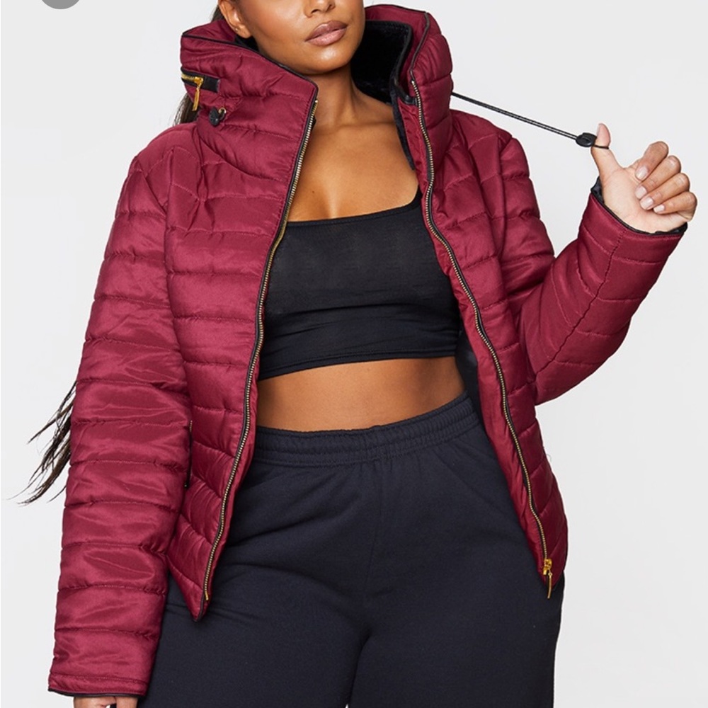 Burgundy Pretty little thing coat